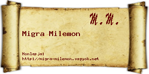 Migra Milemon névjegykártya